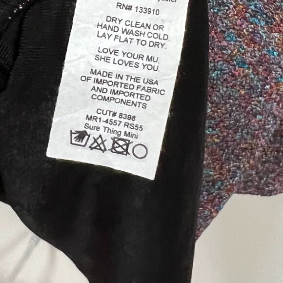 SHOW ME YOUR MUMU sure thing mini dress in rainbow shimmy shine Size S - Picture 6 of 11